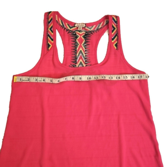 WOMENS Eyeshadow hot pink/magenta bohemian embroidered tank size Medium. - Picture 16 of 16